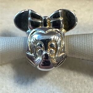 Chamilia Charm Sterling Silver Minnie Mouse Disney Head, compatible with Pandora